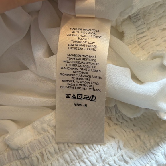 Anthropologie White Long-Sleeved Wrap Blouse - Picture 12 of 12